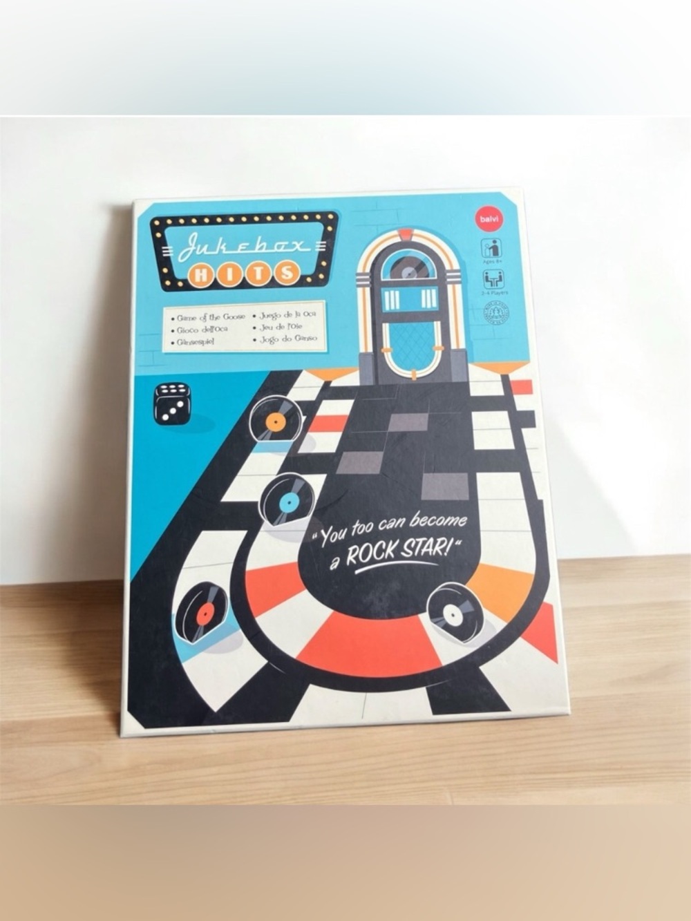 NEW Balvi Jukebox Hits Board Game Music Lovers Family Game Night Vinyl Records